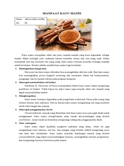 Manfaat kayu manis untuk melawan kanker